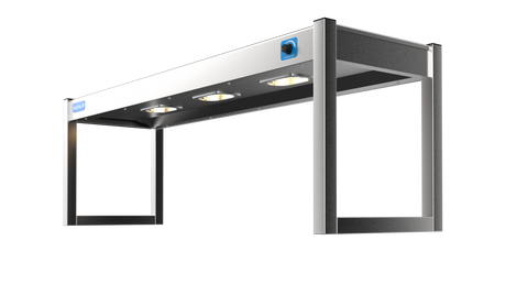 Nordstar Heated Gantry Single Tier Chefs Rack Overshelf 1200mm 3 Quartz Lamp | STG1200 Heated Gantry Chef's Rack Nordstar