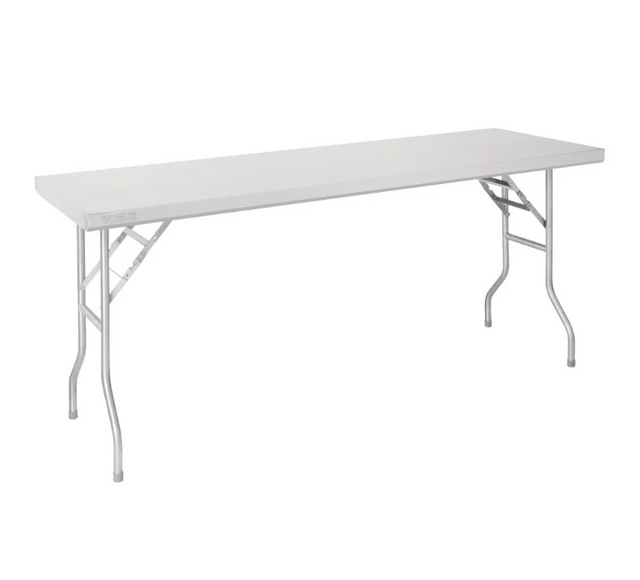 Vogue Stainless Steel Folding Work Table 1830x760x780mm - DR195 Vogue