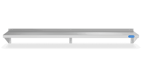Nordstar Stainless Steel Wall Shelf 1200mm Wide | NSWS1200 Stainless Steel Wall Shelves Nordstar
