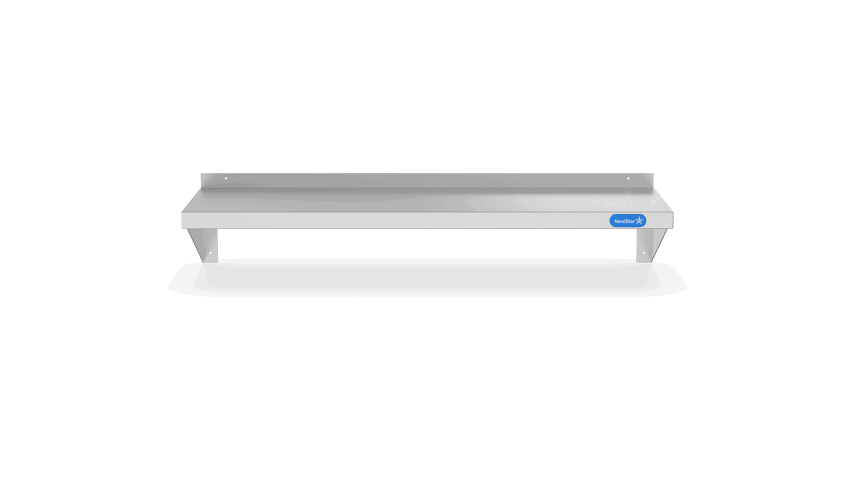 Nordstar Stainless Steel Wall Shelf 900mm Wide | NSWS900 Stainless Steel Wall Shelves Nordstar