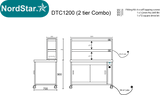 Nordstar Pass Through Hot Cupboard With Double Tier Gantry Chef Pass 1200mm | DTC1200P Hot Cupboards Nordstar