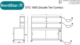 Nordstar Pass Through Hot Cupboard With Double Tier Gantry Chef Pass 1800mm | DTC1800P Hot Cupboards Nordstar