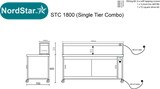 Nordstar Pass Through Hot Cupboard With Triple Tier Gantry Chef Pass 1800mm | STC1800P Hot Cupboards Nordstar