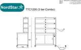Nordstar Pass Through Hot Cupboard With Triple Tier Gantry Chef Pass 1200mm | TTC1200P Hot Cupboards Nordstar
