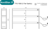 Nordstar Heated Gantry Triple Tier Chefs Rack Overshelf 1500mm 9 Quartz Lamp | TTG1500 Heated Gantry Chef's Rack Nordstar