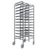 Empire Twin Stainless Steel GN 1/1 Racking Trolley 15 Tier - GNT-15TWIN GN & Racking Trolleys Empire   