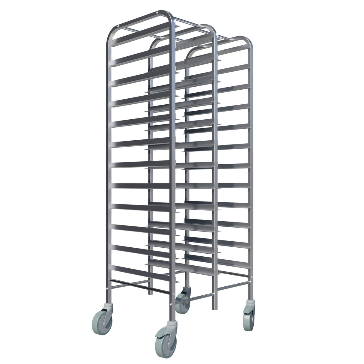 Empire Twin Stainless Steel GN 1/1 Racking Trolley 15 Tier - GNT-15TWIN GN & Racking Trolleys Empire   
