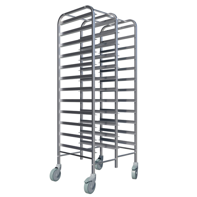 Empire Twin Stainless Steel GN 1/1 Racking Trolley 15 Tier - GNT-15TWIN GN & Racking Trolleys Empire   