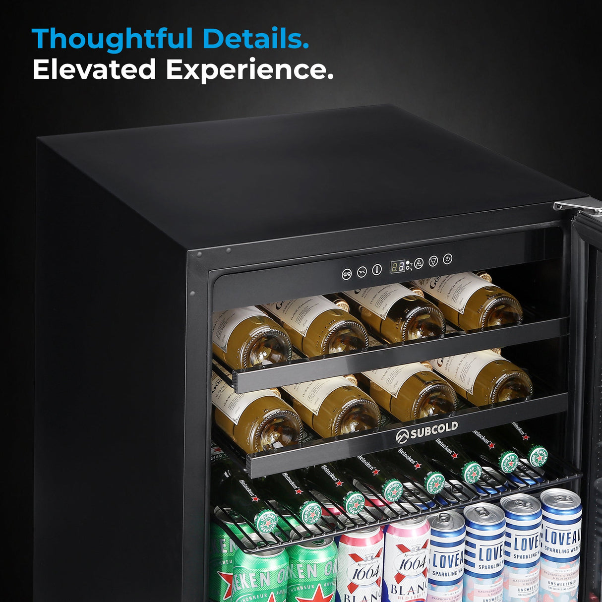 Subcold Integra60 Integrated 2 in 1 Drinks & Wine Cooler Drinks Display Fridge