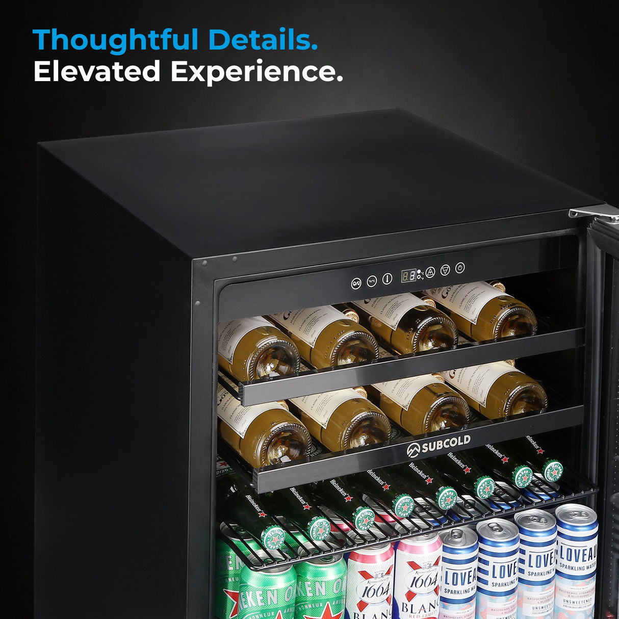 Subcold Integra60 Integrated 2 in 1 Drinks & Wine Cooler Drinks Display Fridge