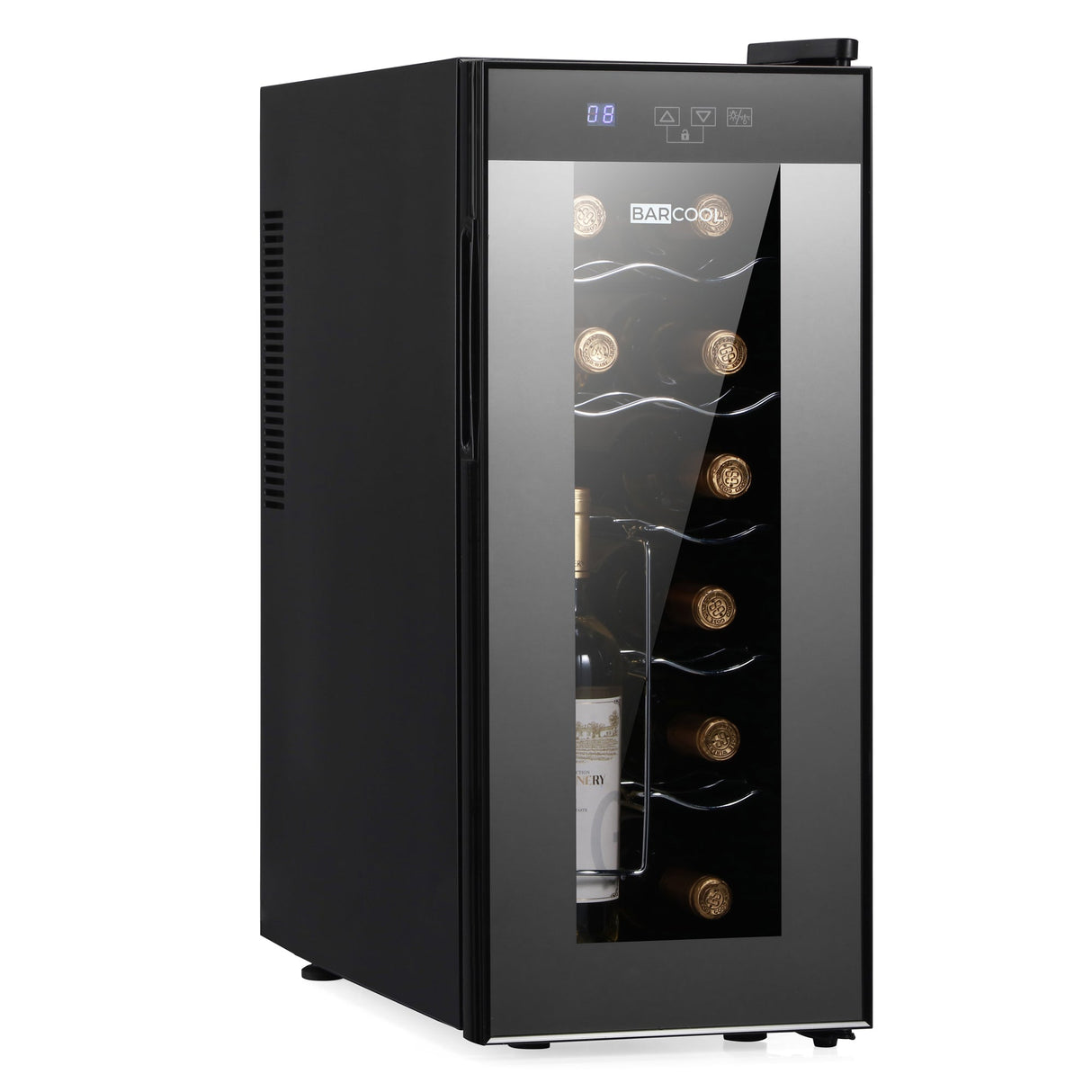 Barcool Vino12 LED Slim Wine Cooler Countertop Drinks Display Fridge 12 Bottle Capacity
