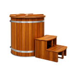 Empire Kove Ice Bath – Cedar Wood Cold Plunge with 304 Stainless Steel Liner & Step Ladder | KOVE-ICE1 Ice Baths & Cold Plunges Kove Designs