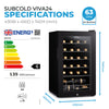 Subcold Viva24 LED Wine Cooler Drinks Display Fridge 24 Bottle Capacity