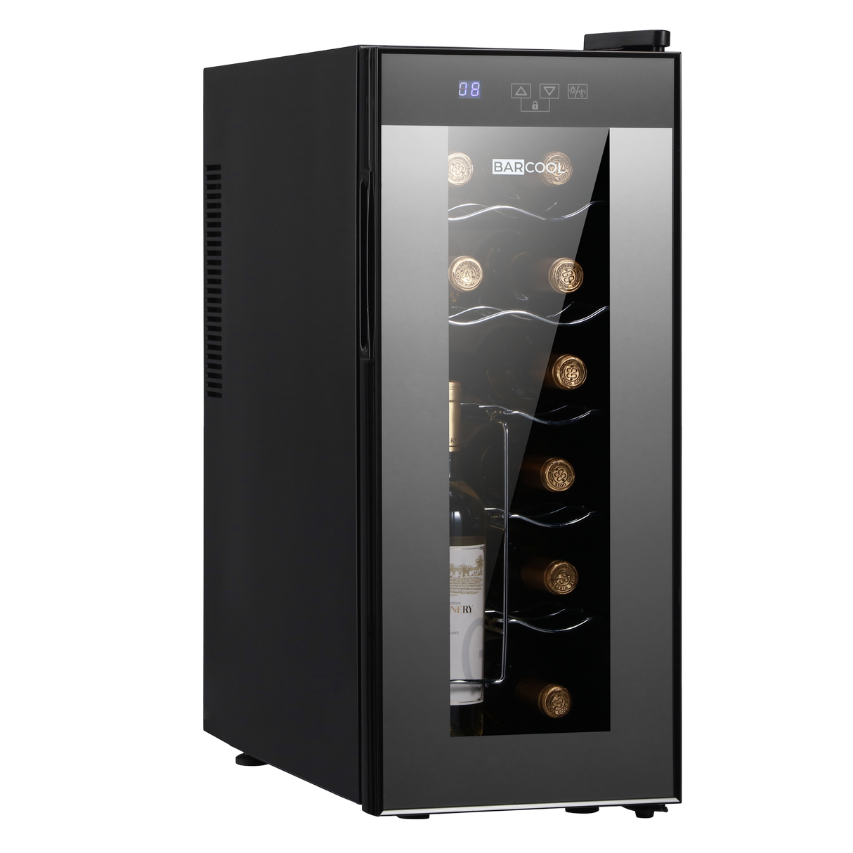 Barcool Vino12 LED Slim Wine Cooler Countertop Drinks Display Fridge 12 Bottle Capacity