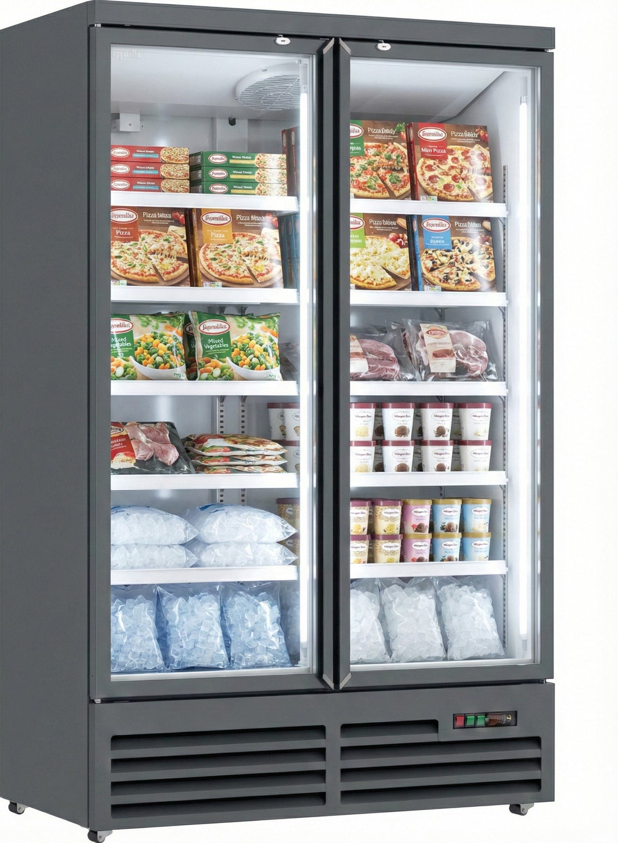 Prodis Heavy Duty Low Energy Double Door Display Freezer | XPD1250-N-MK2