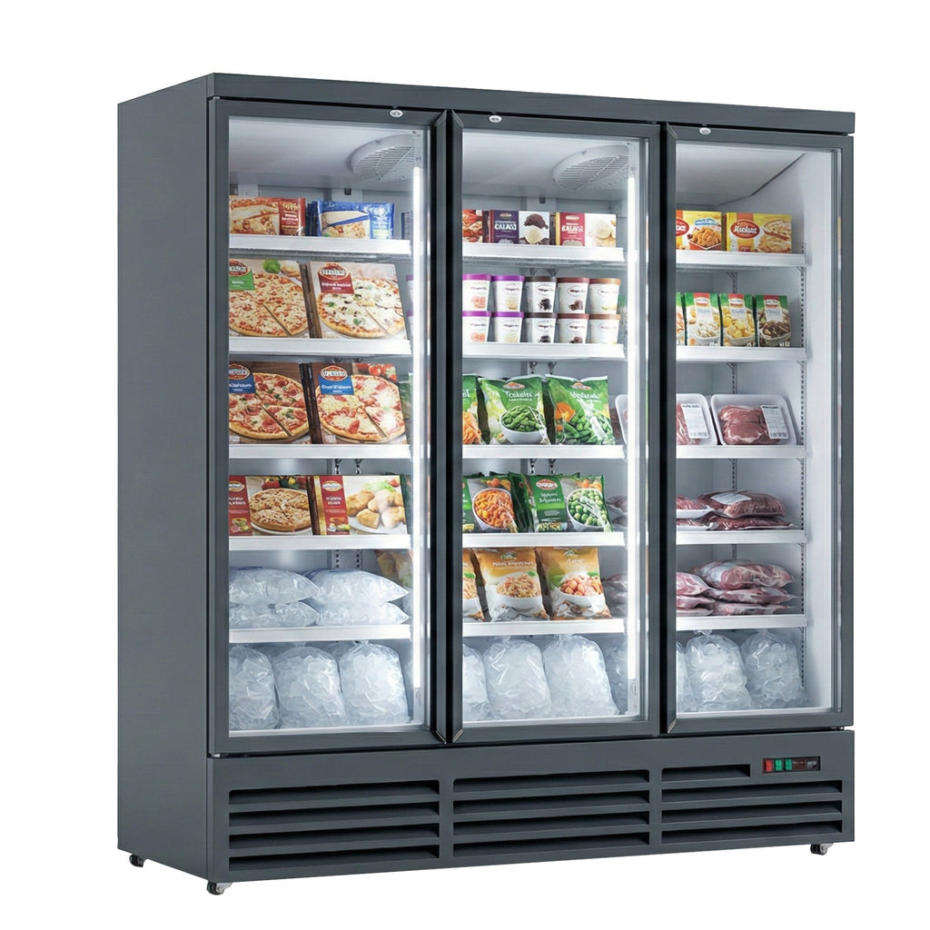 Prodis Heavy Duty Low Energy Triple Door Display Freezer | XPD1850-N-MK2