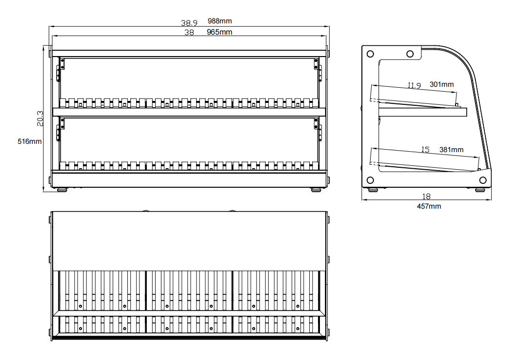 Empire Glass Countertop Display Case Bakery Deli Cake Ambient - EMP-Z150R-C Ambient Display Units Empire