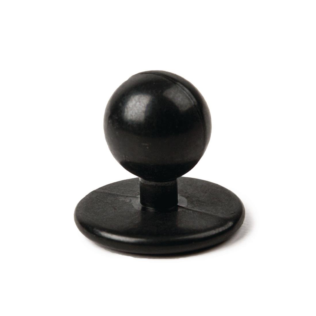 Whites Stud Buttons Black (Pack of 12) - A016 Chef Jacket Accessories Whites Chefs Clothing   