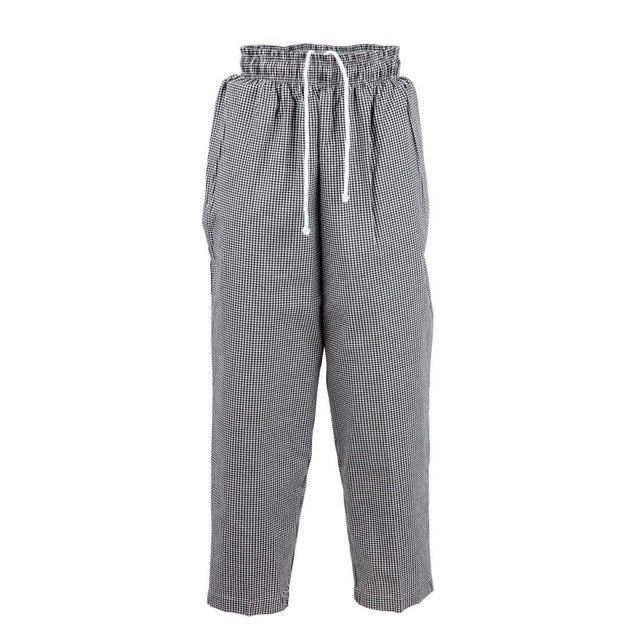 Chef Works Essential Baggy Pants Small Black Check XL - A026-XL Chef Works Chef Trousers Chef Works   