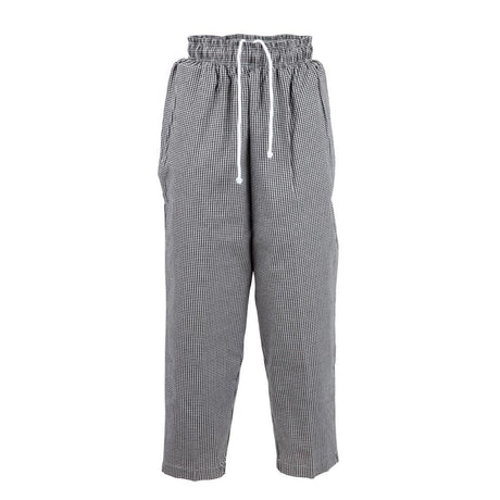 Chef Works Essential Baggy Pants Small Black Check 4XL - A026-4XL Chef Works Chef Trousers Chef Works   