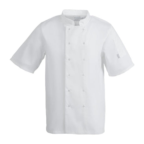 Whites Vegas Unisex Chefs Jacket Short Sleeve White 5XL - A211-5XL  Whites Chefs Clothing   