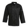 Whites Vegas Unisex Chefs Jacket Long Sleeve Black XL - A438-XL Whites Chef Jackets and Tunics Whites Chefs Clothing   