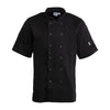 Whites Vegas Unisex Chefs Jacket Short Sleeve Black 4XL - A439-4XL  Whites Chefs Clothing   