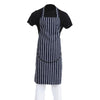 Whites Butchers Apron Navy Stripe with Pocket - A535  Whites Chefs Clothing   