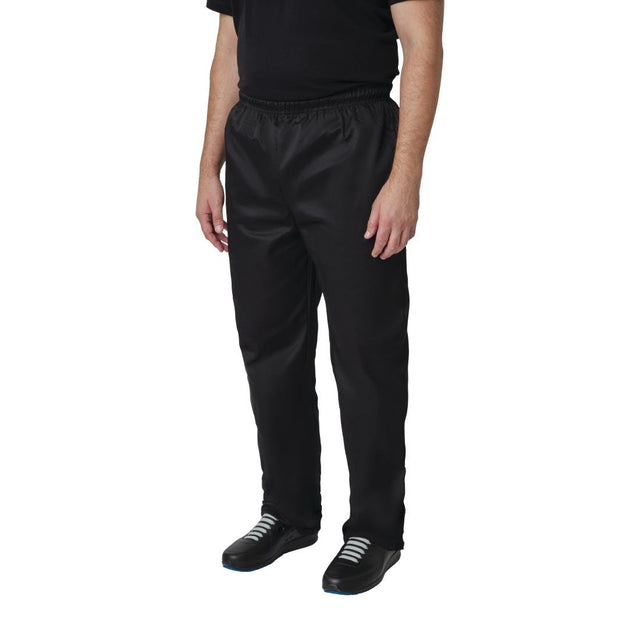 Whites Vegas Chef Trousers Polycotton Black 5XL - A582-5XL  Whites Chefs Clothing   