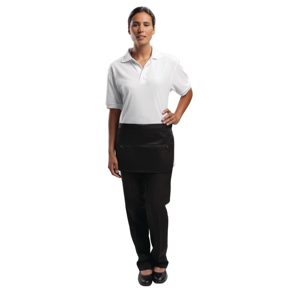 Whites Unisex Money Pocket With Zip Black - A587  Whites Chefs Clothing   