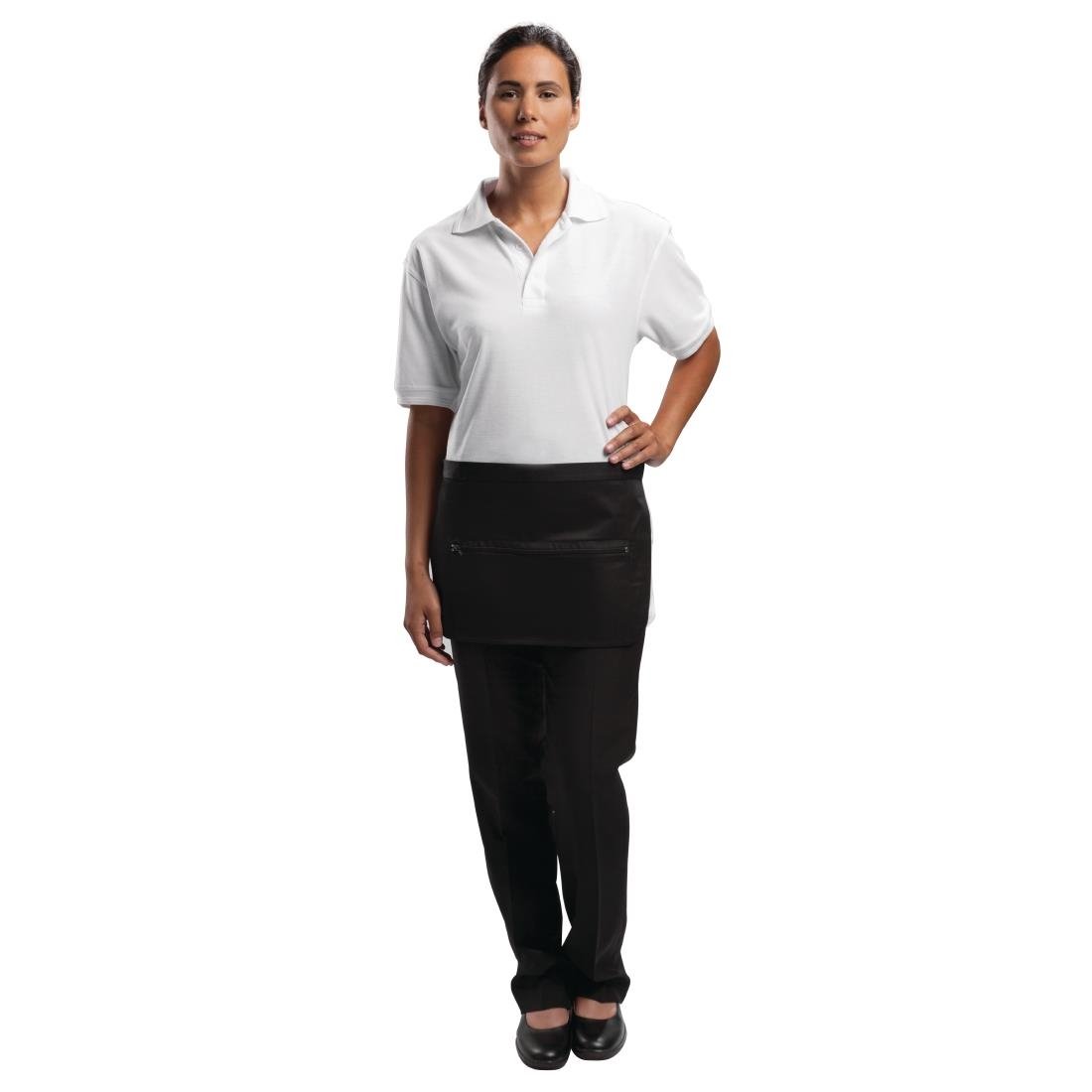 Whites Unisex Money Pocket With Zip Black - A587  Whites Chefs Clothing   