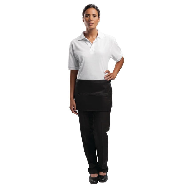 Whites Unisex Money Pocket With Zip Black - A587  Whites Chefs Clothing   