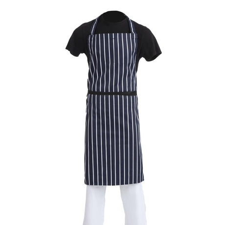 Whites Butchers Apron Navy Stripe Extra Large - A662  Whites Chefs Clothing   