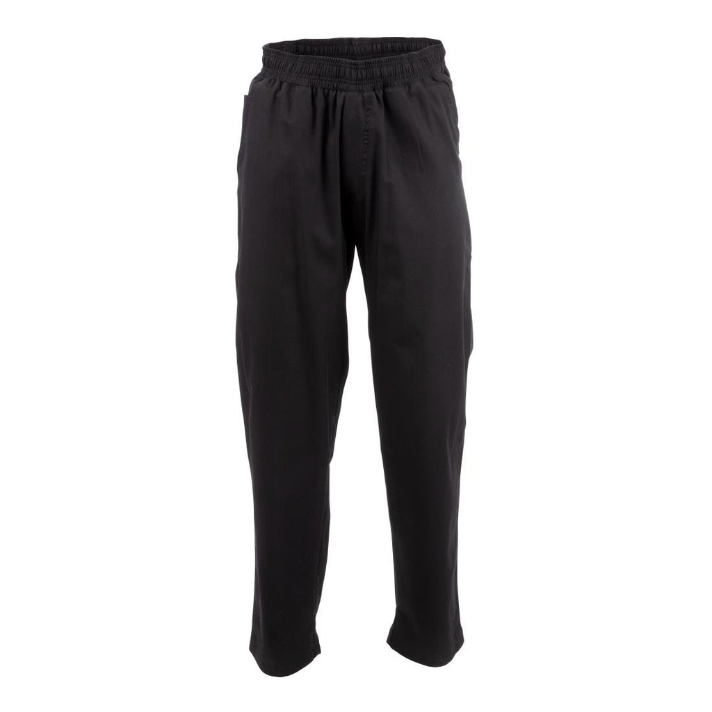 Chef Works Unisex Better Built Baggy Chefs Trousers Black 4XL - A695-4XL Chef Works Chef Trousers Chef Works   