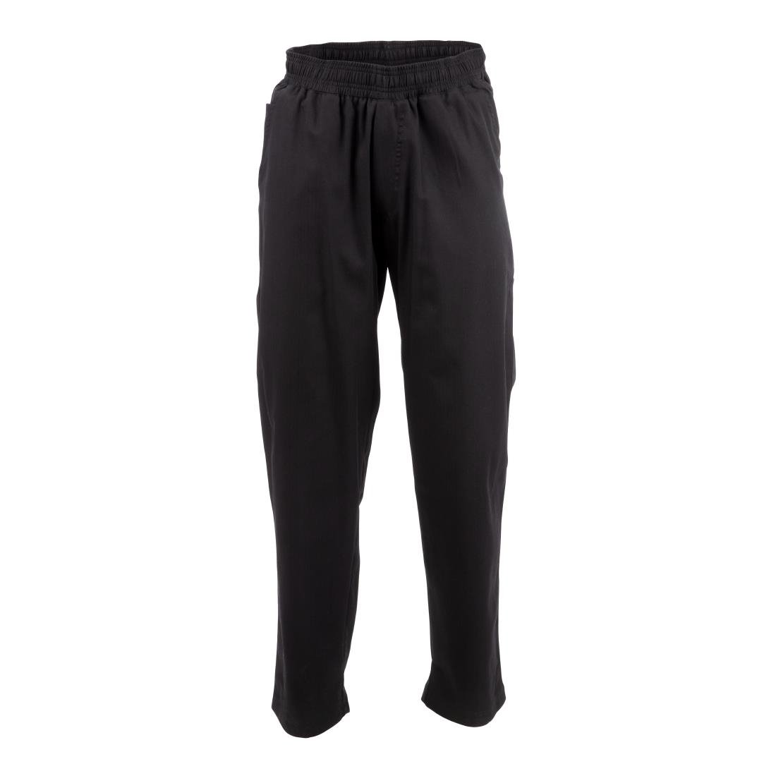 Chef Works Unisex Better Built Baggy Chefs Trousers Black 4XL - A695-4XL Chef Works Chef Trousers Chef Works   