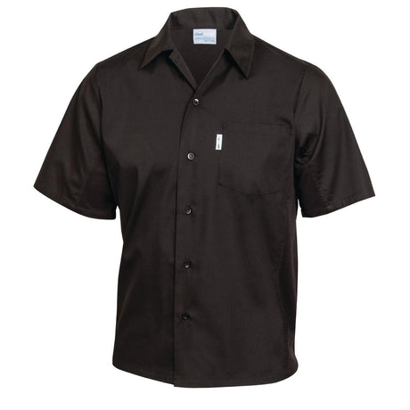 Chef Works Unisex Cool Vent Chefs Shirt Black XL - A913-XL Chef Shirts Chef Works   