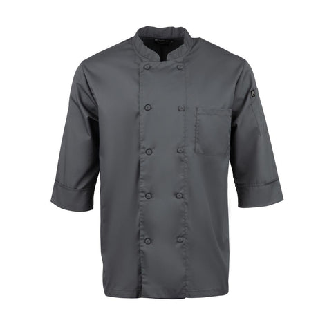 Colour By Chef Works Unisex Chef Jacket Grey 3XL - A934-3XL Chef Works Chefs Jackets Chef Works   