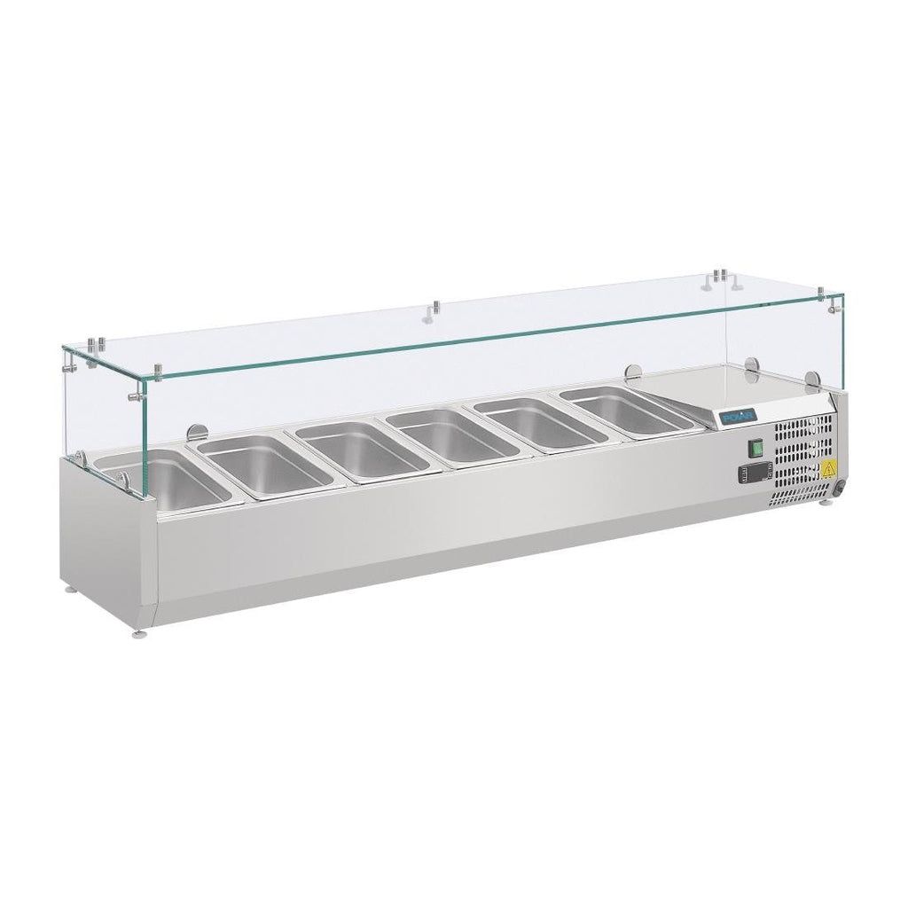 Polar G-Series Countertop Prep Fridge 6x 1/4GN - AB090  Polar   