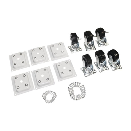 Polar Standard and Braked Castors including fixings for Chest Freezers (Pack of 6) - AJ450  Polar   