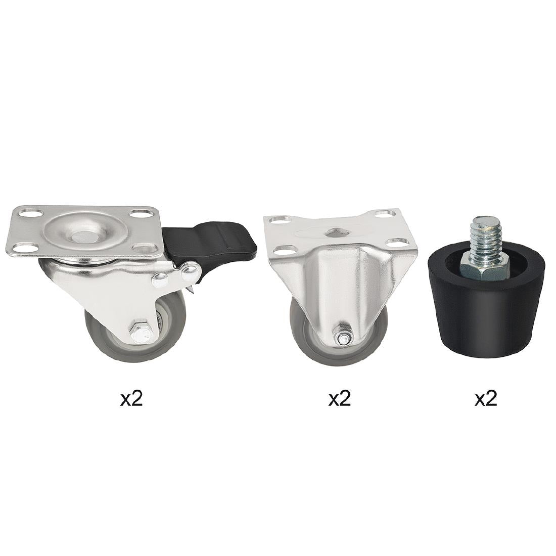 Buffalo Complete Feet and Set of 6 Standard Castors - AL007  Buffalo   