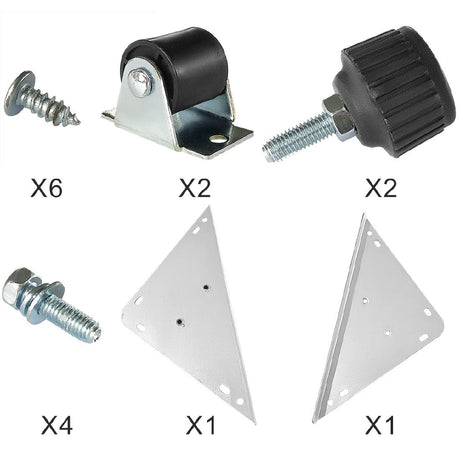 Nisbets Essentials Set of 2 Complete Castors and Plates - AL107  Nisbets Essentials   