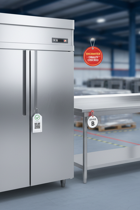 an image in portrait dimensions for commercial catering equipment returns and graded stock to be sold at a big discount