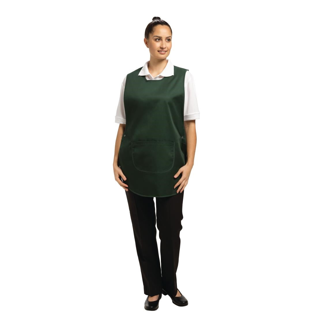 Whites Tabard With Pocket Green - B041  Whites Chefs Clothing   