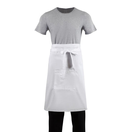 Regular Bistro Apron White - B132 Aprons Whites Chefs Clothing
