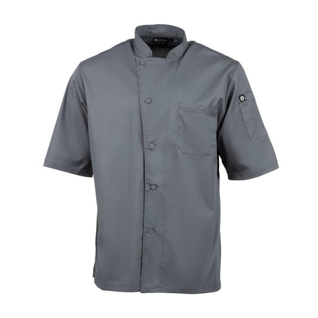 Chef Works Valais Signature Series Unisex Chefs Jacket Grey L - B185-L Chef Works Chefs Jackets Chef Works   
