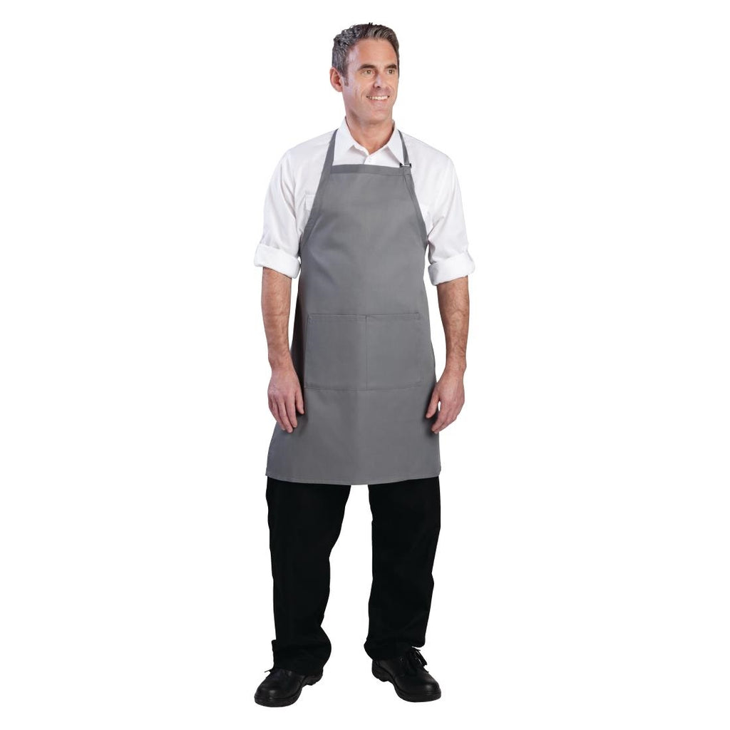 Chef Works Bib Apron Grey - B192 Aprons Chef Works