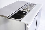 Sterling Pro Cobus 2 Door Prep Counter Fridge Hinged Lid & Chop Board Saladette | SPU200SL Pizza Prep Counters - 2 Door Sterling Pro