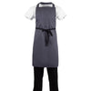 Whites Polycotton Bib Apron Charcoal - B426 Aprons Whites Chefs Clothing