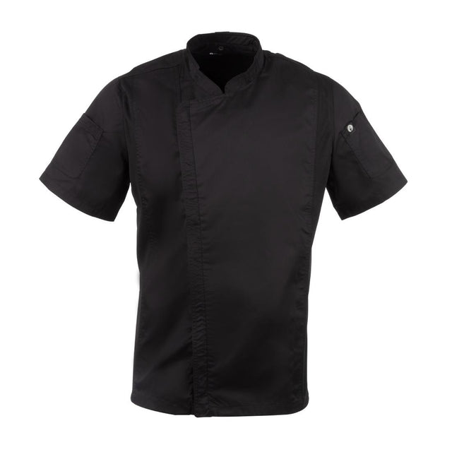 Chef Works Springfield Zipper Mens Chefs Jacket Black L - B472-L Chef Works Chefs Jackets Chef Works Urban   
