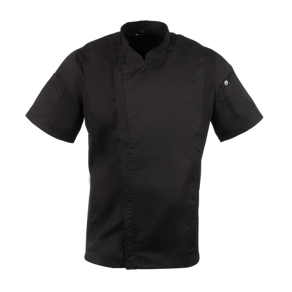 Chef Works Springfield Zipper Mens Chefs Jacket Black XS - B472-XS Chef Works Chefs Jackets Chef Works Urban   